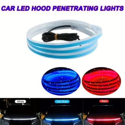 Car Led Hood Penetrating Lights, Luces Led Para Upgrade Your Vehicle, With 12V 10W 180Cm/70.86In, Dynamic Light, Atmosphere Decorative Lights