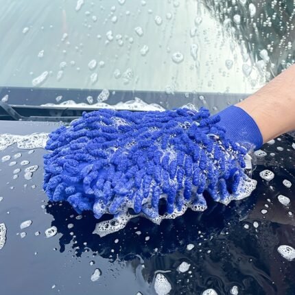 Car Washing Gloves On Car Body Shell Do Not Damage Paint, Car Beauty Cleaning Tools, Window Glass, Soft Towel Gloves, Car Truck, Towel Gloves
