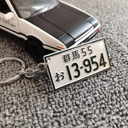 Jdm Simulation License Plate Key Chain Ae86 Souvenir Pendant Car Accessories