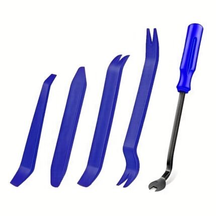 5Pcs Auto Trim Removal Tool Kit Firmware Removal Kit Audio Vehicle Instrument Panel Radio Installation Tool Plastic Panel Removal Tool