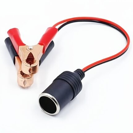 Eafc 12V 50A Car Battery Clamps With Alligator Clips - Red And Black, Universal 36V Plug Adapter For Vehicle Charging And Jump Starting, Car Battery Accessories | Alligator Clip Connection | Durable Construction, Car Battery Charger, Without Battery