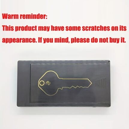 Durable Abs Magnetic Key Holder - Sleek Black With Golden Key Design, Secure Drawer-Style Car Key Box, Anti-Loss & Scratch-Resistant For Home & Vehicle Use