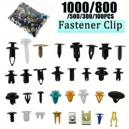 500/100Pcs Mixed Auto Fastener Vehicle Car Bumper Clips Retainer Fastener Rivet Door Panel Fender Liner Universal Fit All Car
