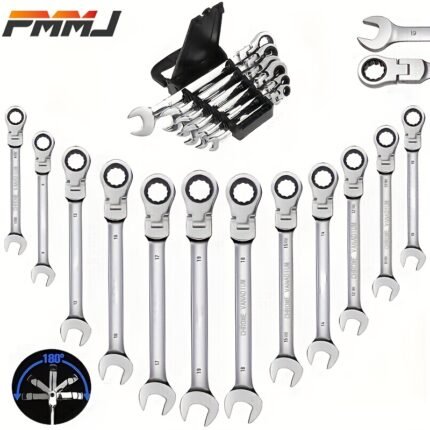8-19Mm Combination Ratchet Wrench With Flexible Head Dual-Purpose Ratchet Tool Repair Ratchet Combination Set Car Hand Tools