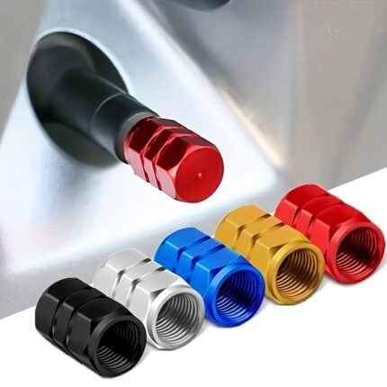 4Pcs Multi-Color Aluminum Alloy Tire Valve Caps - Dustproof, Fit For Cars, Motorcycles, Trucks - Waterproof, Easy Installation, Car Tire Valve Caps