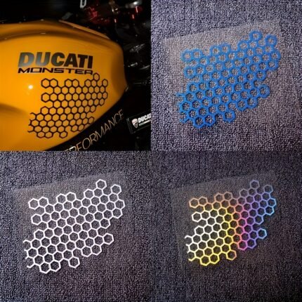 Cross-Border Honeycomb-Style Car Stickers, Electric Motorcycle Cool Modified Tail Lights Stickers, Grid-Shaped Car Stickers Christmas Gift