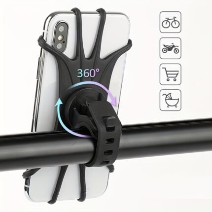 Adjustable 360 Rotation Silicone Bike Phone Holder For Bicycle Motorcycle Mobile Phone Accessories