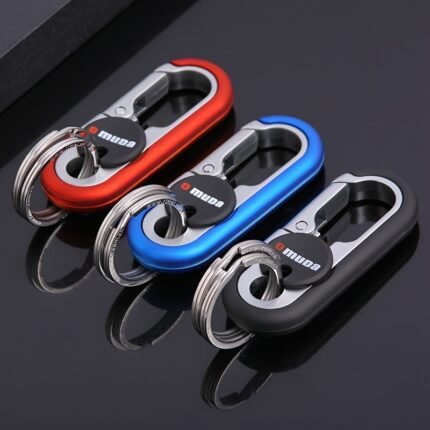 Durable Stainless Steel Carabiner Key Chain - Fashionably Elevate Your Style For Mens Everyday Waist Hang - High-Grade & Ruggedly Stylish