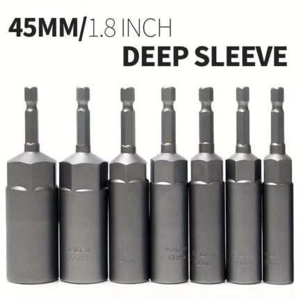 Market'S Deepest Deepened And Lengthened Internal Hexagonal Wind Batch Socket Wrench 45Mm Deep Socket Hexagonal Wind Batch Socket Head Pneumatic Screw Socket Hexagonal Nut Wrench Internal Hexagonal Non-Magnetic Deepened Socket Lengthened 90Mm