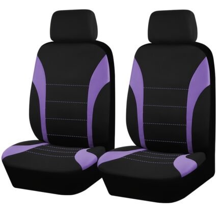 Car Seat Covers, Polyester Front Pairs Gray Black Tan Blue Red Car Seat Cushion Universal Car Seat Protector Auto Accessories Fashion Decoration