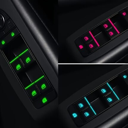 Glow-In-The-Dark Car Window Button Stickers - Waterproof, Fluorescent Decals For Easy Identification & Interior Upgrade