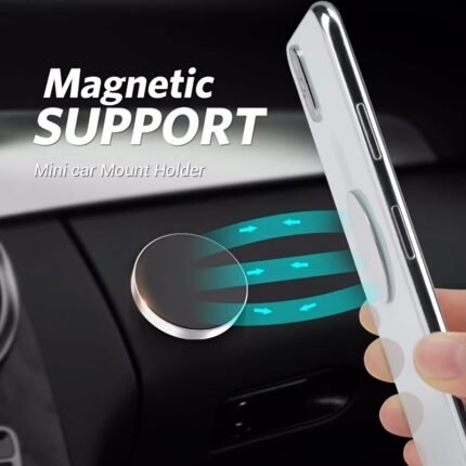[3-Second Installation] Car Magnetic Phone Mount Patch - Strong Magnet, Non-Slip Universal Car Navigation Holder For Iphone 15, Huawei, Xiaomi & All Models | Tool-Free Magnetic Phone Stand