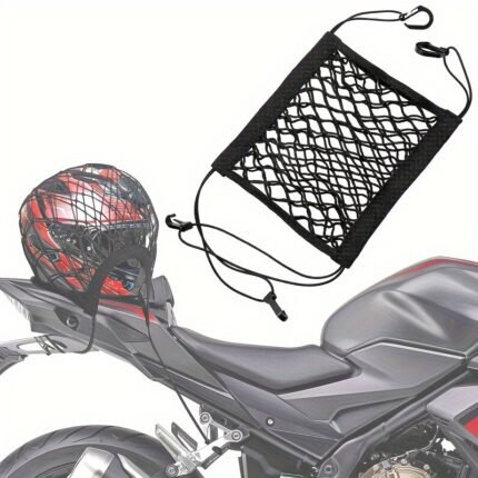 1Pc Motorcycle Battery Car Modified Luggage Net, Helmet Miscellaneous Net Strap Elastic Net Helmet Net