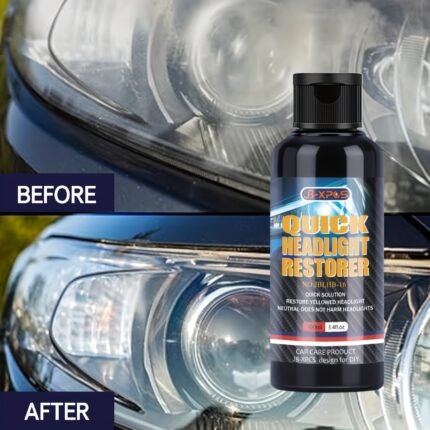 Quick Solution Headlight Restoration Kit - Easily Restore Yellowed Car Headlights Without Sanding - Automotive Headlight Renewal Agent For Crystal Clear Visibility