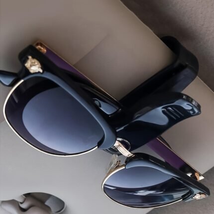 Car Sun Visor Glasses Clip - Abs Multifunctional Eyeglass Holder With Bill And Id Slot For Car Interior Accessories