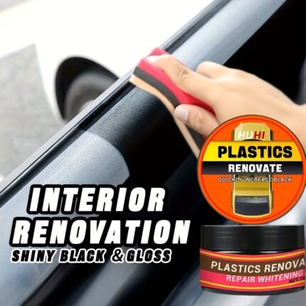 Multi-Purpose Car Restoration Kit: Plastic Parts Renewal, Interior Shine Wax, Tire Protector, Black Vehicle Yellowing Repair & Nano Crystal Coating, Car Modification Accessories