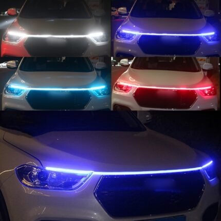 Led Car Hood Decorative Light Strip - Dynamic Flow, Always On, 12V Hardwired