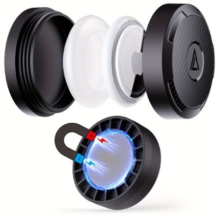For Airtag Case Compatible With Air Tag Case Strong Neodymium Magnet Sturdy Durable Easy Installation For Car Utility Trailer Bike Metal Surfaces