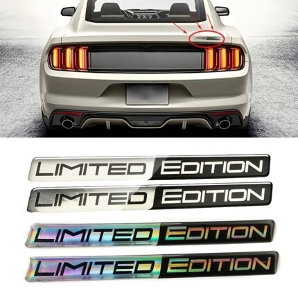 2Pcs Limited Edition 3D Car Body Badge Sticker Trunk Fender Emblem Decal Accessorie For Car Motorcycle Bike