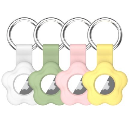 Silicone Keychain Case Suitable For Airtag, Designed To Protect Apple Gps Trackers And Prevent Loss Of Valuable Items And Pets.