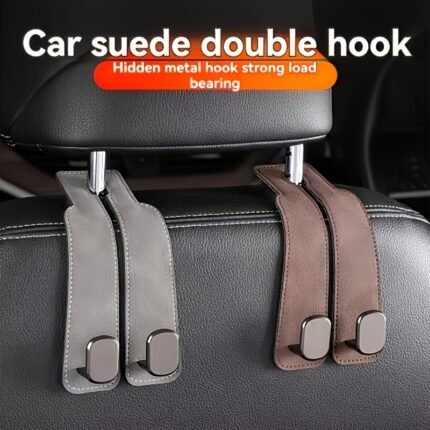 Car Seat Back Cover With Hidden Hook Design - Made Of Pupu Leather, Suitable For Various Car Models