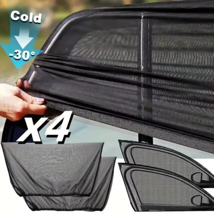 2/4Pcs Car Sun Shade Mesh Suv Window Uv Protect Curtain Cover Auto Covers Front Rear Side Cars Mosquito Net Sunshade Window Mesh