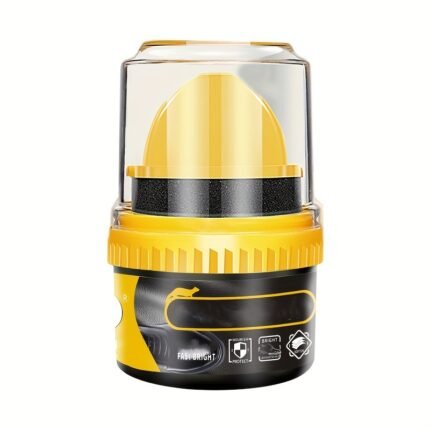 1Pc Car Interior Refurbishing Wax - Multi-Purpose Shine Enhancer For, Dashboards, Plastic Parts & Seats, Yellow & Black Packaging With Sponge Applicator, Vehicle Detailing | Transparent Design | Easy Application Wax, Car Wax Polish