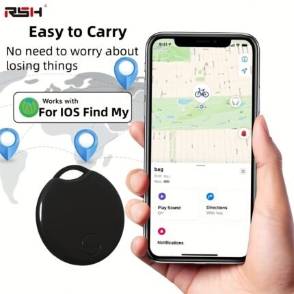 Rsh Gps Wallet Tracker - Wireless 5.1 Smart Tag For Keys, Luggage & Car - Compatible With Ios Find My, Battery-Powered, Lightweight