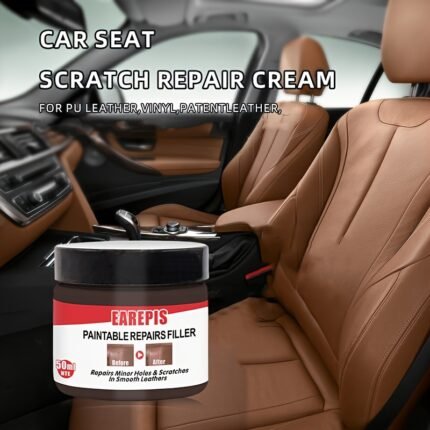 Farepis Universal Car Seat Scratch Repair Cream, & Vinyl Restoration Filler, Renovation Tool For Sofas & Restaurant Seats, Plastic Material