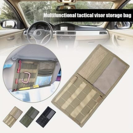 Tactical Car Sun Visor Organizer - Securely Store Glasses, Tickets, Documents, And Phone