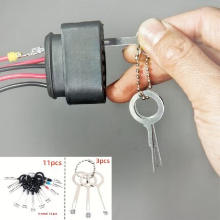 3Pcs/11Pcs Car Plug Circuit Board Wire Harness Terminal Removal Tool, Car Electrical Wiring Crimp Connector Pin Extractor Kit.