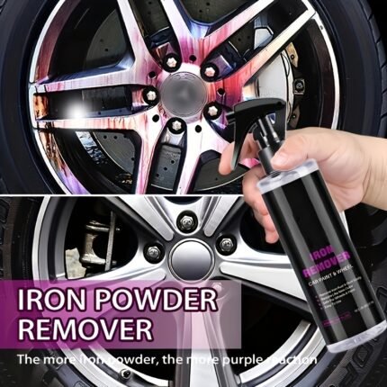 Iron Powder Remover Spray, Rust Removal For Tires, Wheel Protection, And Brake Disc Maintenance, Fast, Easy, Multi-Purpose Car Care For Dust-Free Metal Surfaces Rv Cleaners