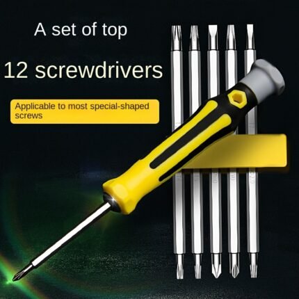 12-In-1 Multi-Function Screwdriver Set, Torx Head, Professional Repair Tool Kit, Durable Steel Construction, For Electronics, Computers, Watches, Cameras, Glasses