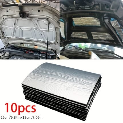 10Pcs Rubber Soundproofing Pads, 5Mm Thick, For Car And Truck Engine Hood Insulation, Noise Reduction And Heat Retention, Thermal Insulation|Coverage Enhancement|Waterproof Insulation