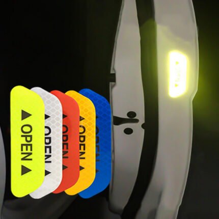 4Pcs/Set Car Styling For Ford Focus 2 3 Fiesta Mondeo Bmw Kuga Kia Rio Ceed Sportage 2017 Reflective Door Open Stickers