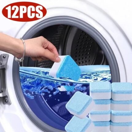 12Pcs/Set Cleaner Deep Cleaning Effervescent Tablet For Washing Machine Water Tank, Deodorant Household Cleaning Tool Rv Cleaners