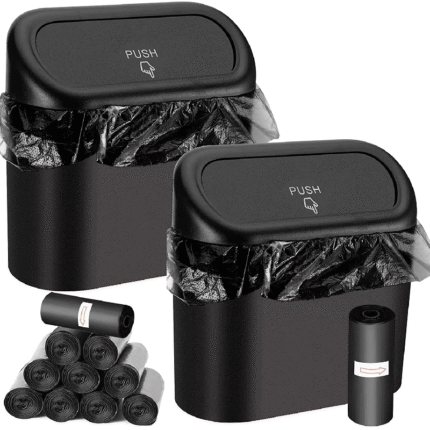1Pc Trash Can / 2Pcs Trash Cans / 30Pcs Garbage Bags, 1Pc Trash Can With Lid And 2Pcs Of 60 Garbage Bags For Small Car Leak-Proof Mini Car Accessory Trash Can, 11Pcs Of 330 Garbage Bags, Accessories Including 30 Rolls Of 900 Garbage Bags