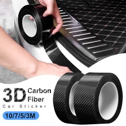 5M Carbon Fiber Scratch-Resistant Waterproof Diy Film For Car Thresholds - Premium Protection Solution - Easy Installation And Durable Performance