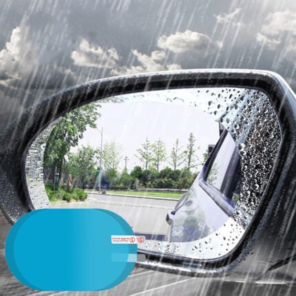 2Pcs Car Anti-Rain Clear Film Rear Lenses Protection Nozzle Waterproof Film Car Sticker Fittings 100X145Mm(3.9*5.7Inches)