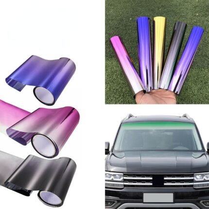 150X20Cm Car Front Windshield Sun Visor Protection Shade Sticker Window Sun Visor Strip Auto Window Heat Insulation Tint Film