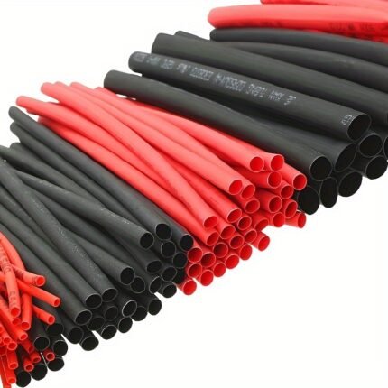 127Pcs Black Red Heat Shrink Tube 2:1 Classification Polyolefin Tube Auto Cable Sheath Wiring Kit