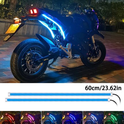 2Pcs 60Cm/23.62In Motorcycle Lights Led Light Strip Dual Color Drl Led Car Lights Decorative Lights12V
