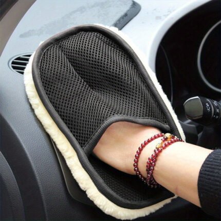 Car Brush Cleaner Wool Soft Gloves 15*23Cm For Car Cleaning