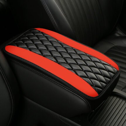 1Pc Car Central Armrest Cushion Carbon Fiber Armrest Cushion To Increases The Comfort Of The Car