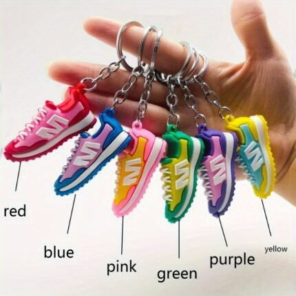 1Pc Mini Sneakers Keychain Pendant, Creative Keychain Decoration For Car Keys, Backpacks, Wallets