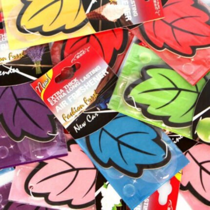3-120Pcs Leaf Shape Car Air Freshener Natural Scented Tea Paper Auto Hanging Vanilla Fragrance Accessories Interior
