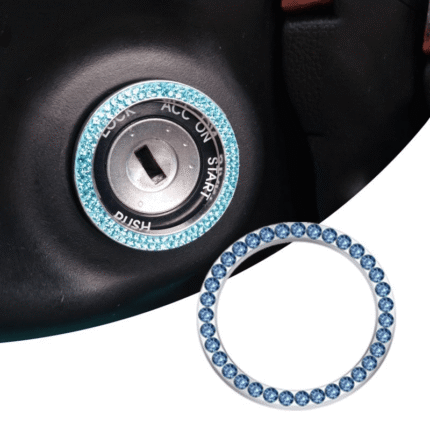 Sparkling Rhinestone Car Decal - 3D Diamond For Switch Sticker For Auto & Motorcycle, Easy Install, Durable Alloy