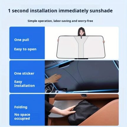 Fit Portable Car Sunshade - Front Window Thermal Windshield Protector