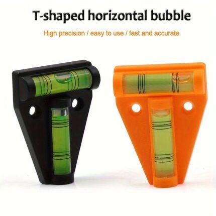 1Pc T-Shaped Precision Bubble Level For Rvs, Camping - High-Accuracy Mini Spirit Level Tool For Interior & Exterior Decoration, Internal Components Alignment, External Expansion Projects Rv Levelers