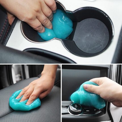 1Pc Car Interior Detail Cleaning Gel, Computer Keyboard Dirt Cleaner, Cleaning Supplies Car Accessories, Jelly Glue Keyboard Putty, Dust Slime Cleaner, Magic Universal Mud Gel